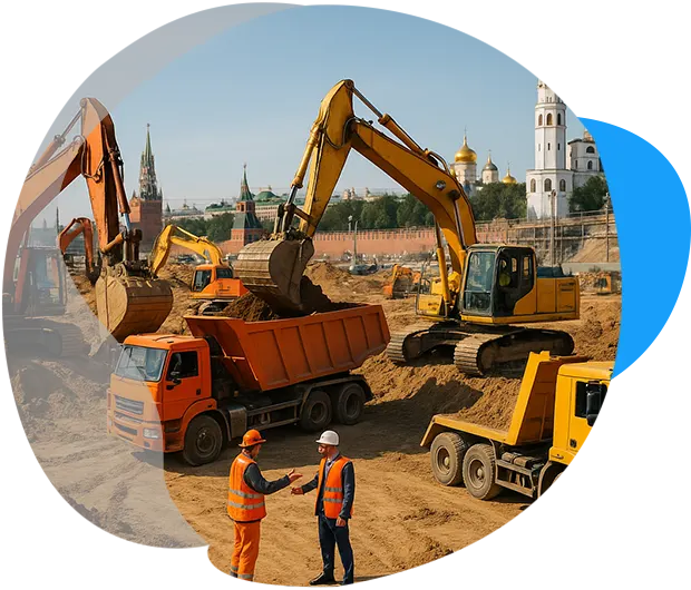 Самосвалы и экскаваторы в г. Москва