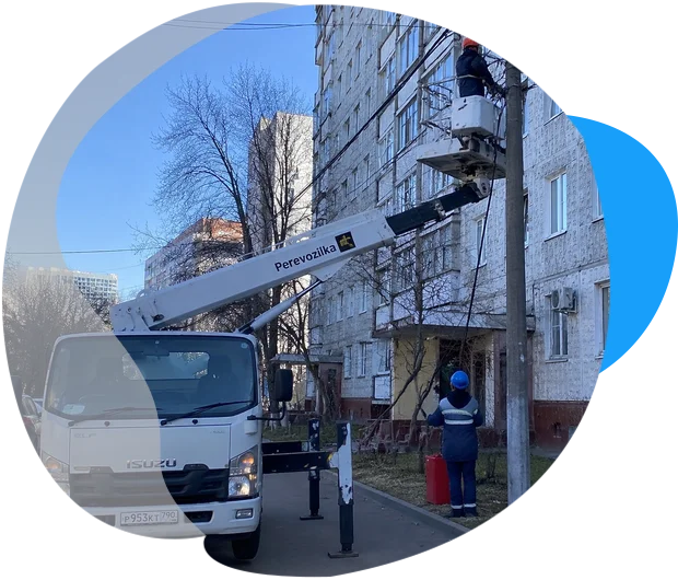 Аренда автовышки 14 метров Isuzu Elf (Tadano AT-120TG)