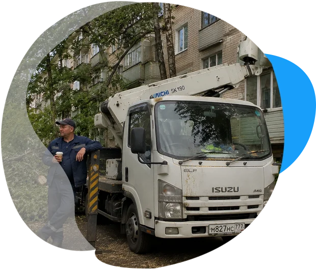 Аренда Автовышки 18 метров Isuzu Elf (Aichi SK190)