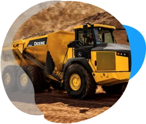 Сочлененный самосвал John Deere 410E